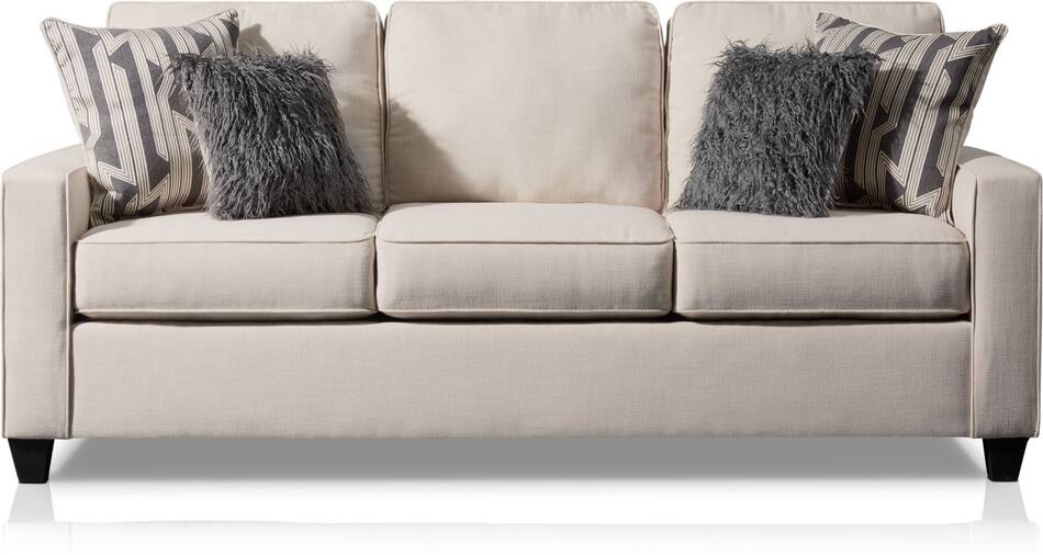 Burton Sofa and Loveseat Set Ivory American Signature Furniture