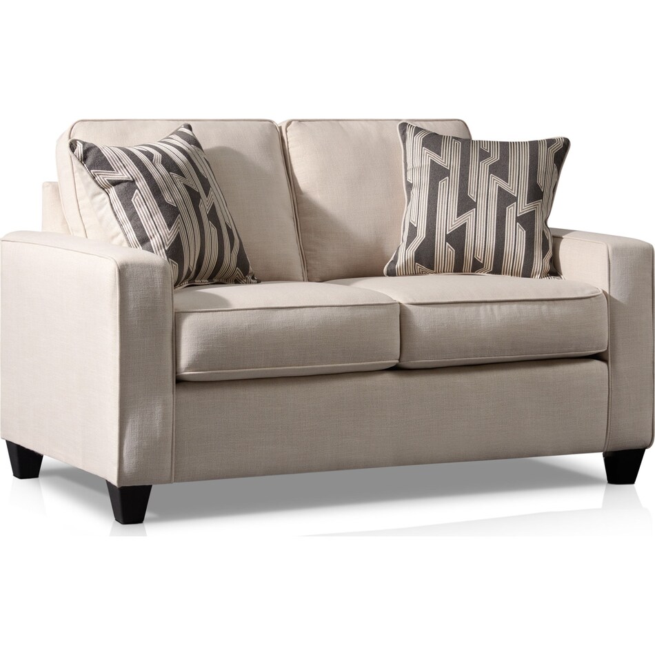 Burton Sofa, Loveseat and Chair Ivory American Signature Furniture