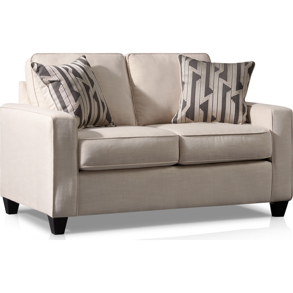 burton white loveseat   