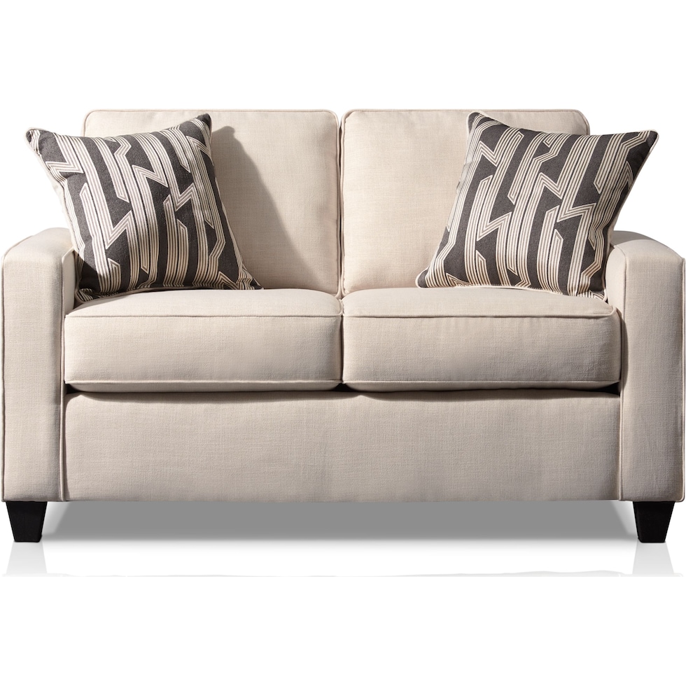 burton white loveseat   