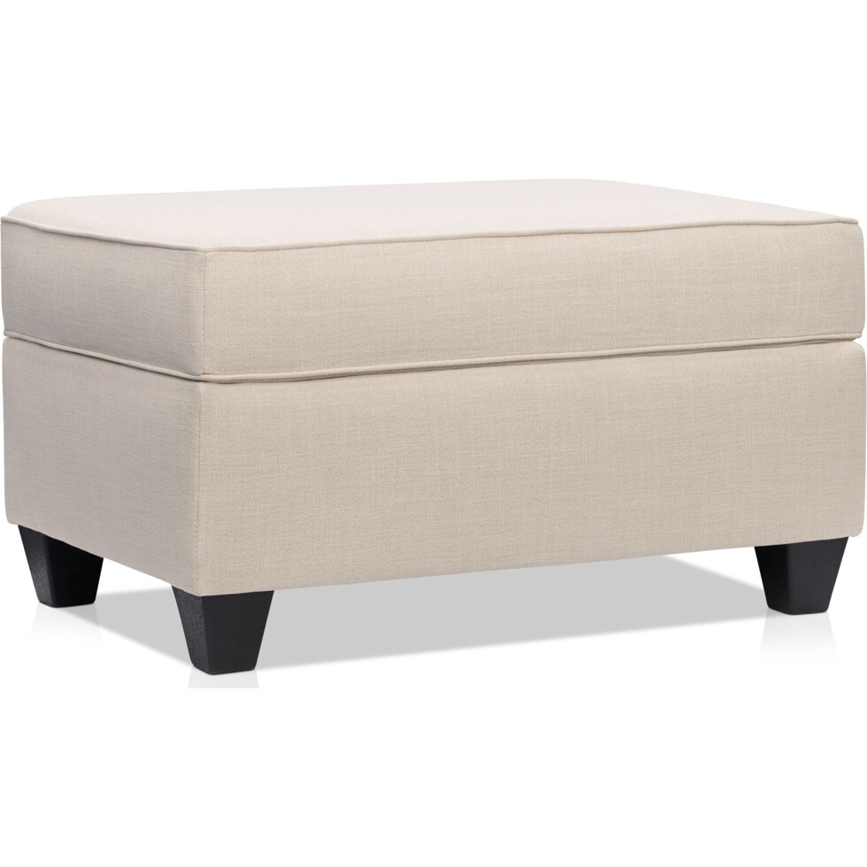 burton white ottoman   