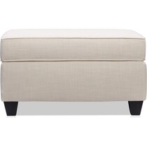 burton white ottoman   