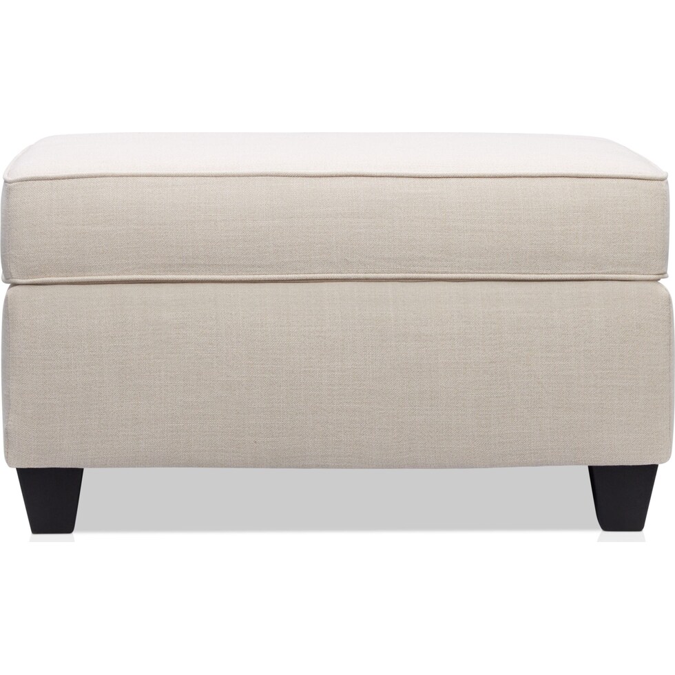 burton white ottoman   
