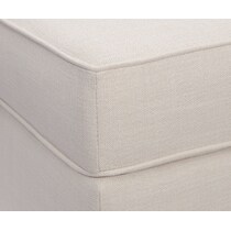 burton white ottoman   