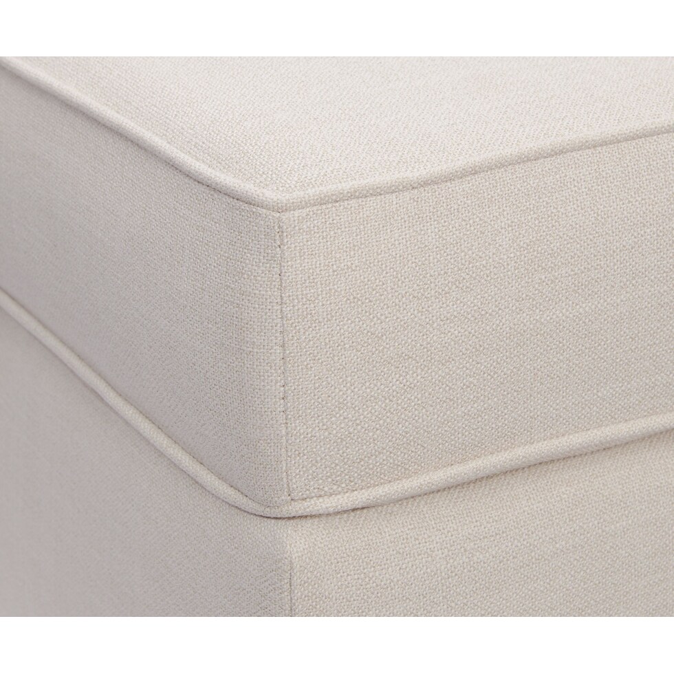 burton white ottoman   