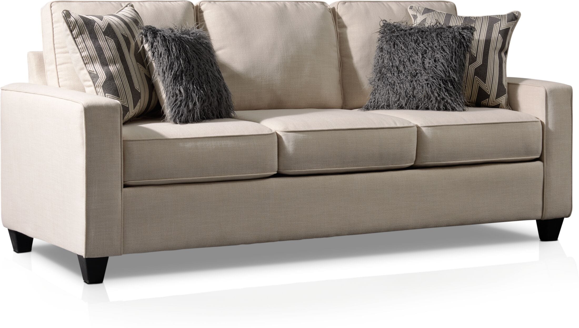 Burton Queen Memory Foam Sleeper Sofa Ivory