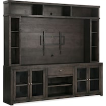 butler entertainment dark brown entertainment wall unit   