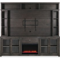 butler entertainment dark brown entertainment wall unit   