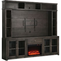 butler dark brown entertainment wall unit   