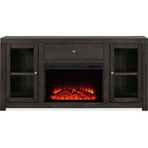 butler dark brown fireplace tv stand   
