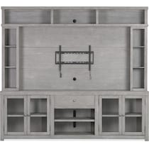 butler gray entertainment wall unit   