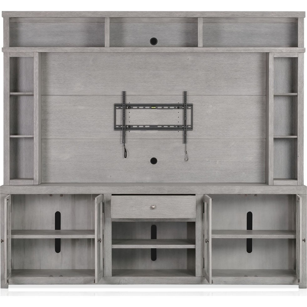 butler gray entertainment wall unit   