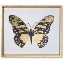 butterfly black and gold wall art   