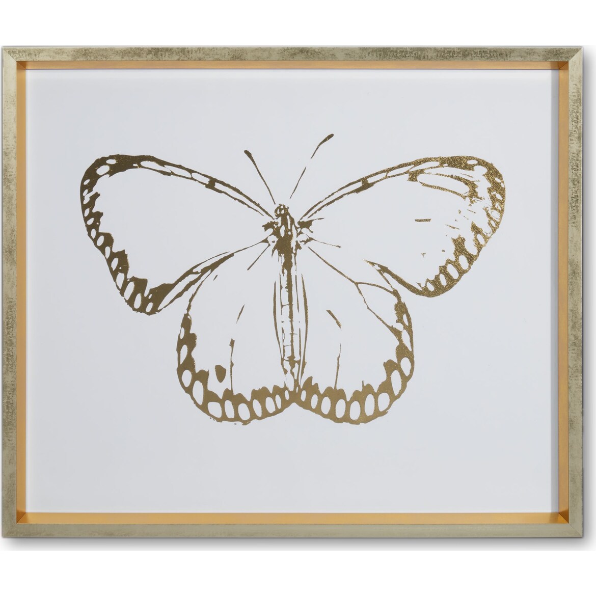 Butterfly Wall Art Blue/Gold American Signature Furniture