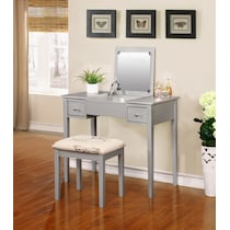 butterfly silver vanity desk   