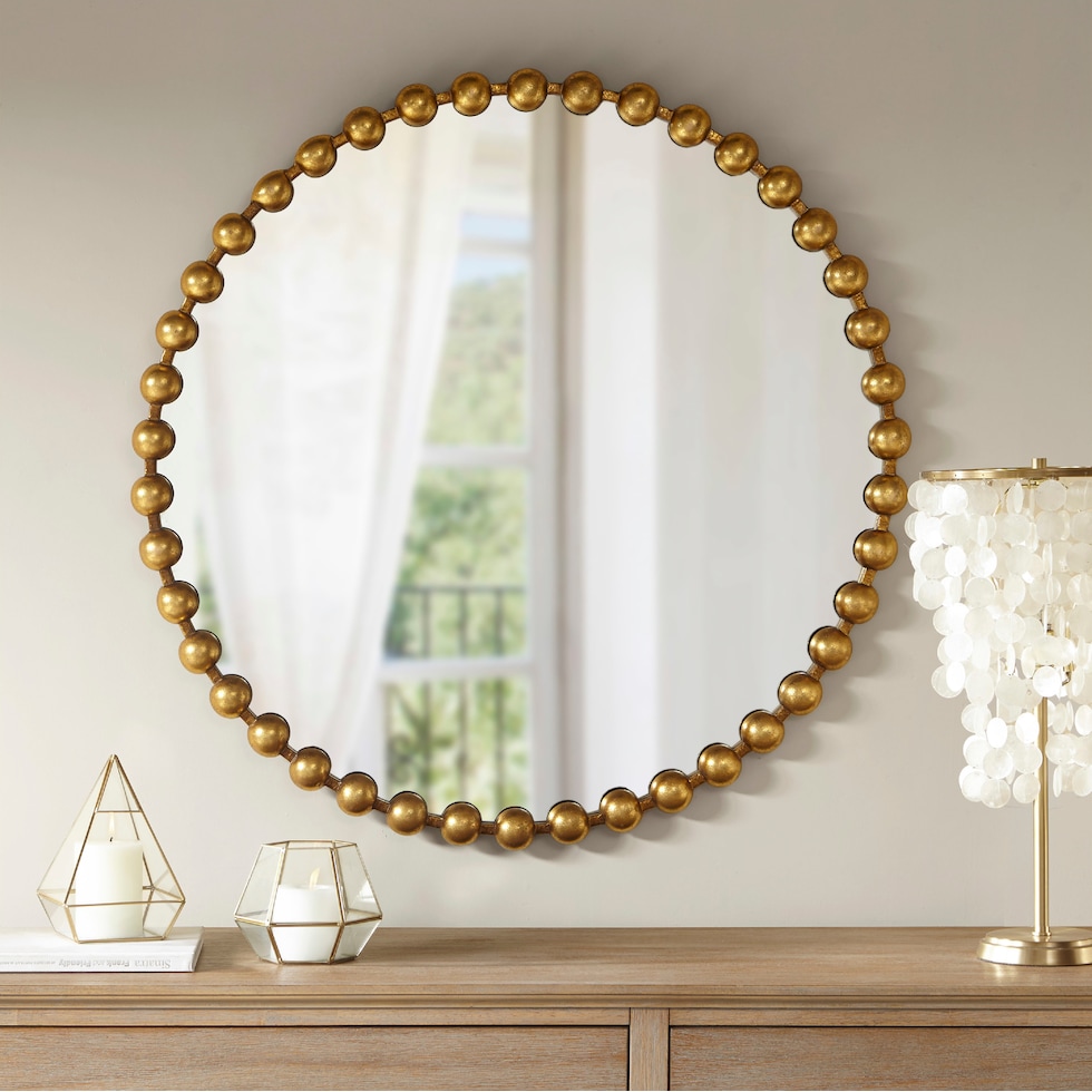 button gold mirror   