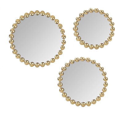 Button 3-Piece 20'' Round Wall Mirror Set