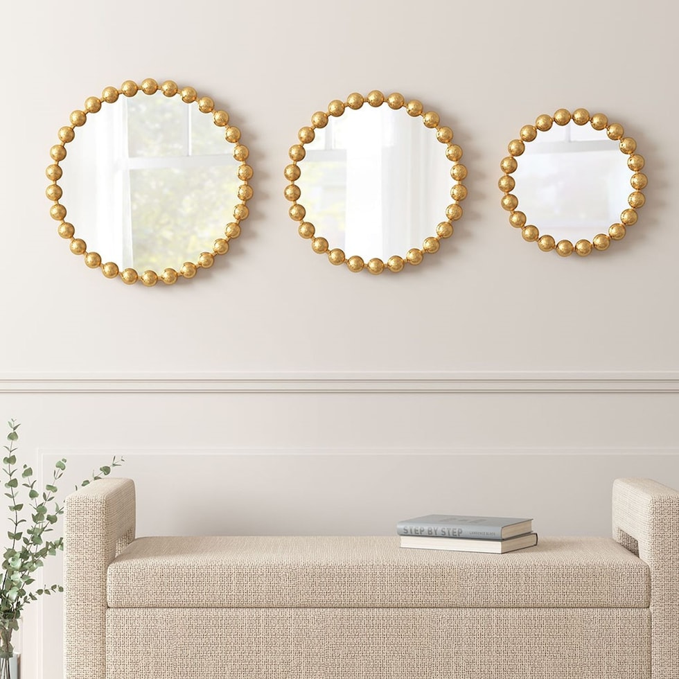 button gold mirror   