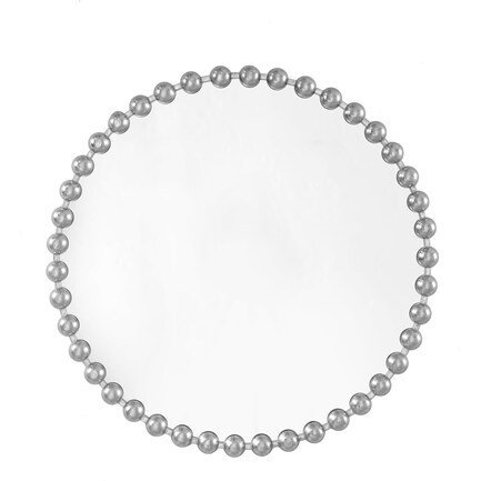 Button 36" Wall Mirror - Silver
