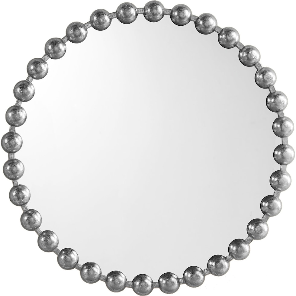 button silver mirror   