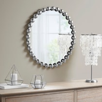 button silver mirror   