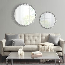 button silver mirror   