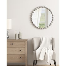 button silver mirror   