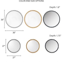 button silver mirror   