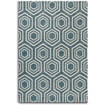 buzzing blue area rug ' x '   