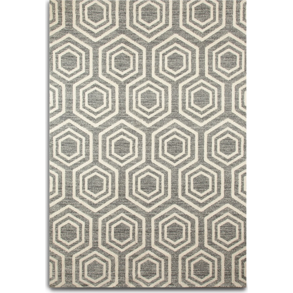buzzing gray area rug  x    