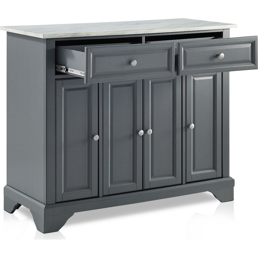 byrde gray kitchen island   