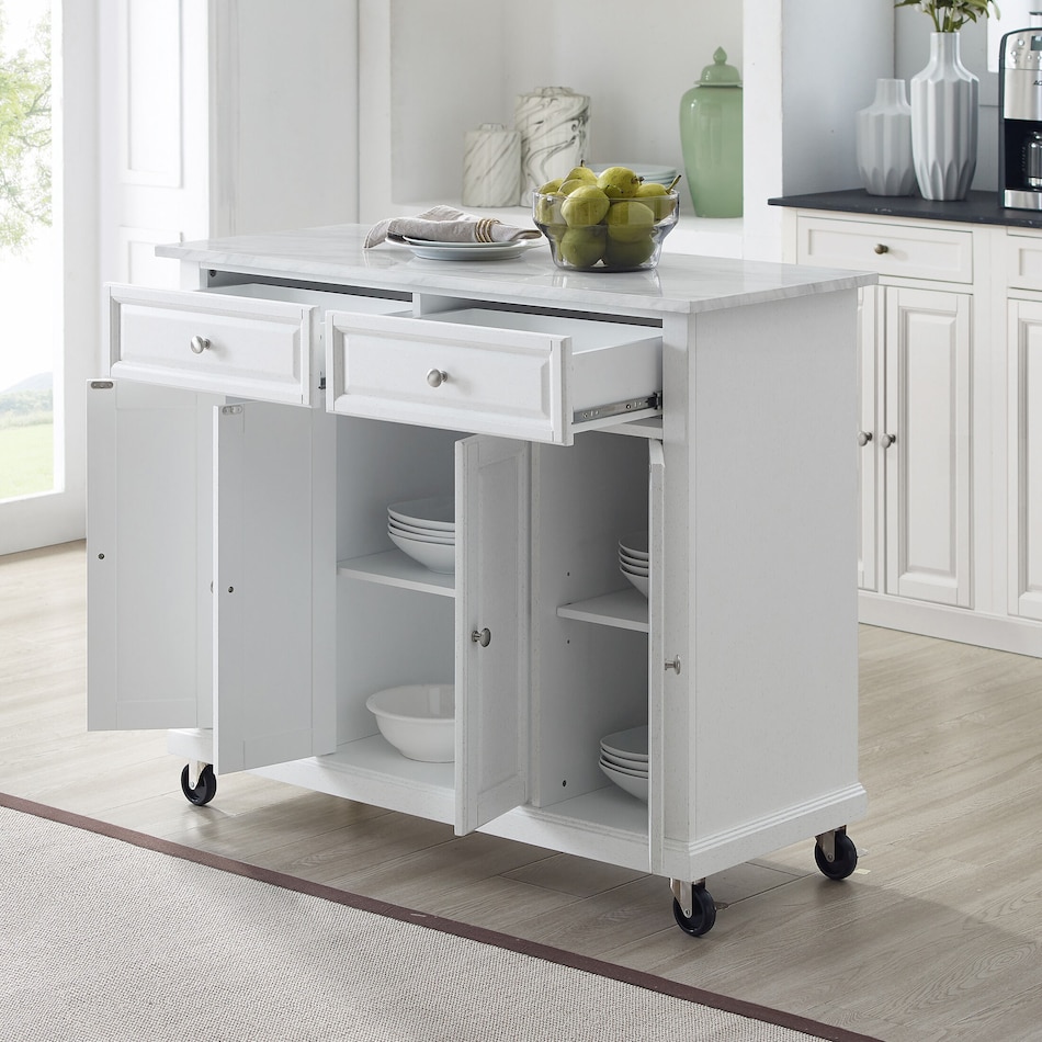 byrde white kitchen island   