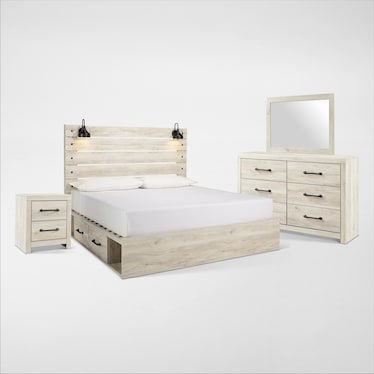 Signature Design by Ashley Cabin 6-Piece Bedroom Set with Dresser, Mirror and Nightstand - Queen