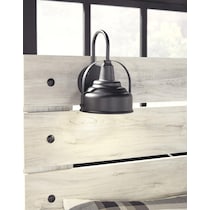 cabin white queen bed   