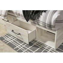 cabin white queen bed   