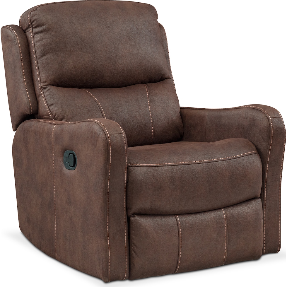 cabo brown glider recliner   