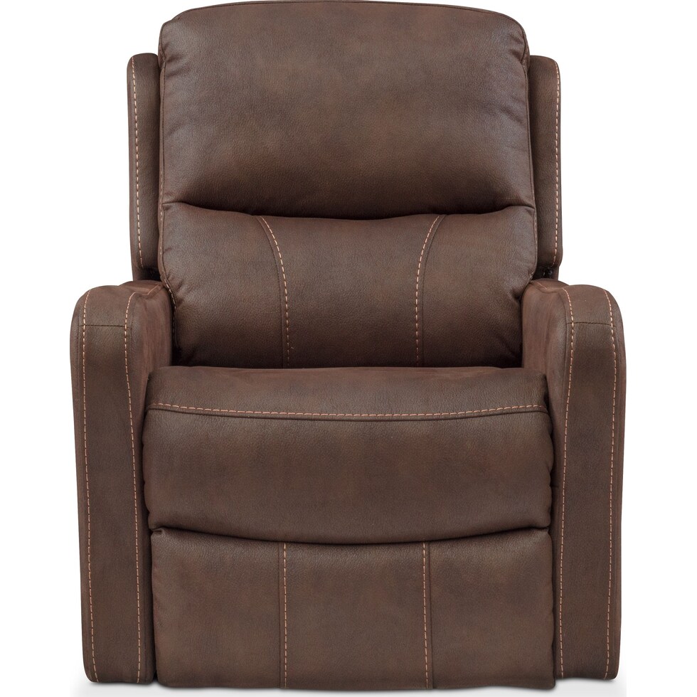 cabo brown glider recliner   