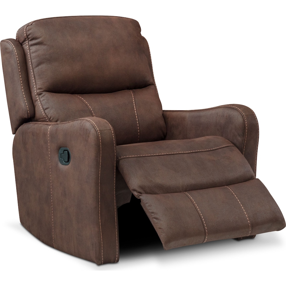cabo brown glider recliner   