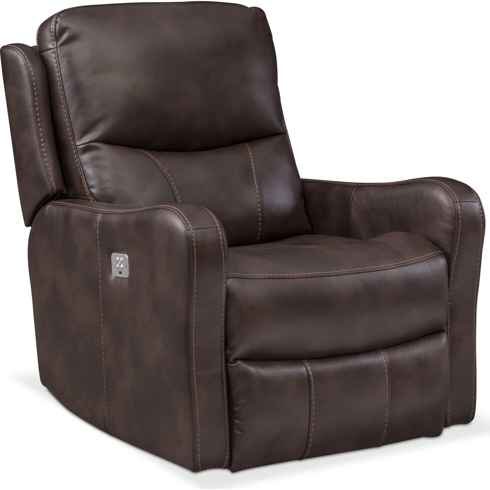cabo dark brown recliner   