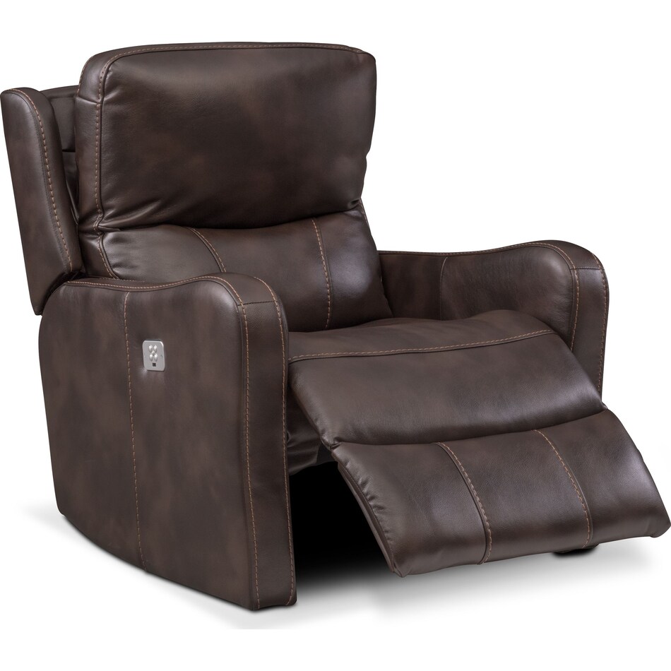 cabo dark brown recliner   