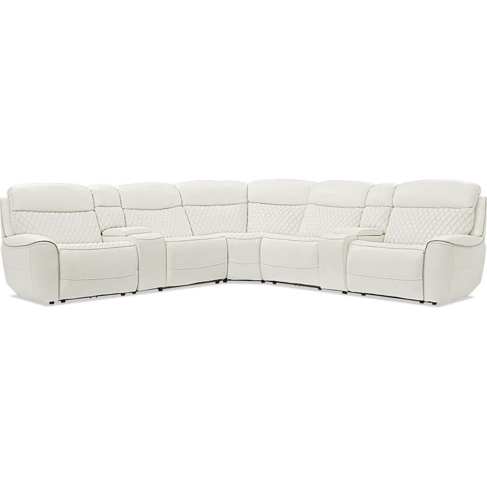 cabrera white power reclining sectional   