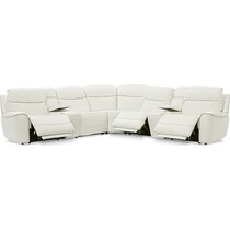 cabrera white power reclining sectional   