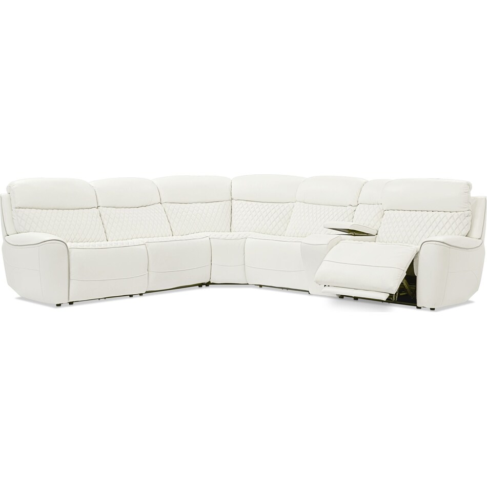 cabrera white power reclining sectional   