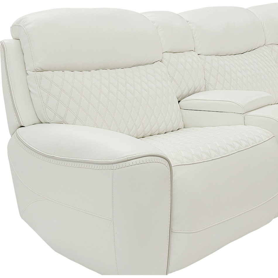 cabrera white power reclining sectional   