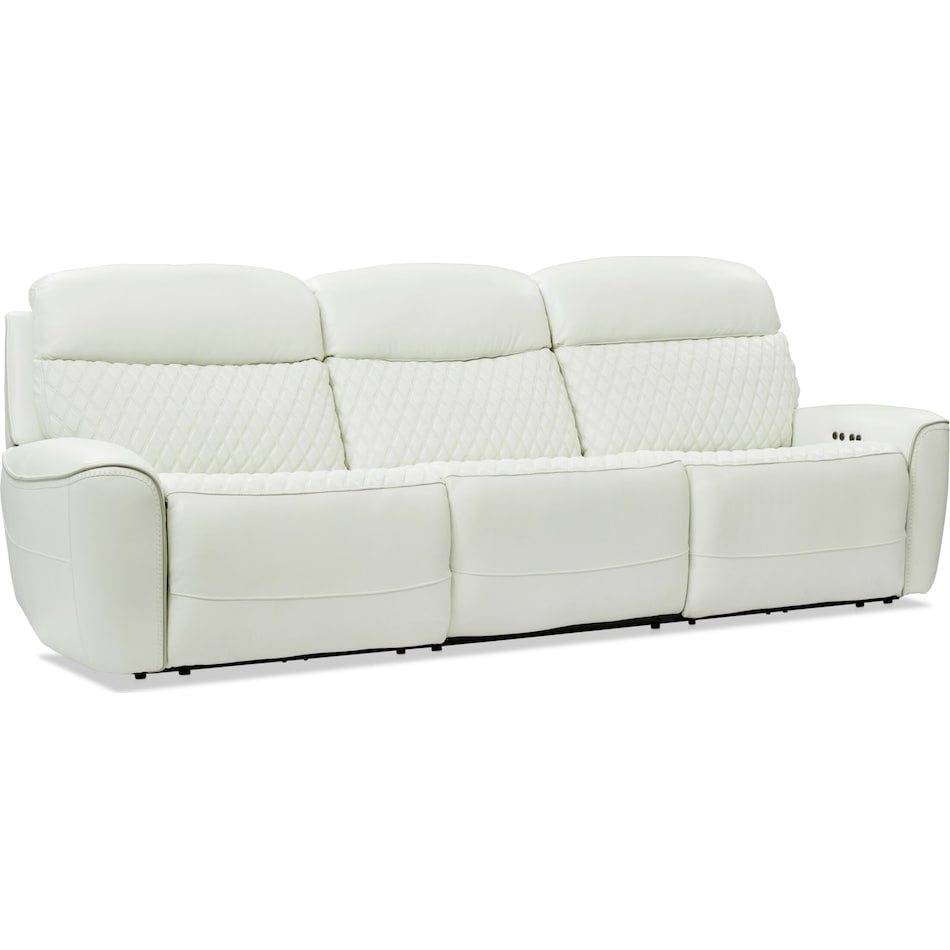 cabrera white power reclining sofa   