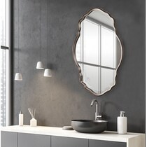 cabrini dark brown mirror   