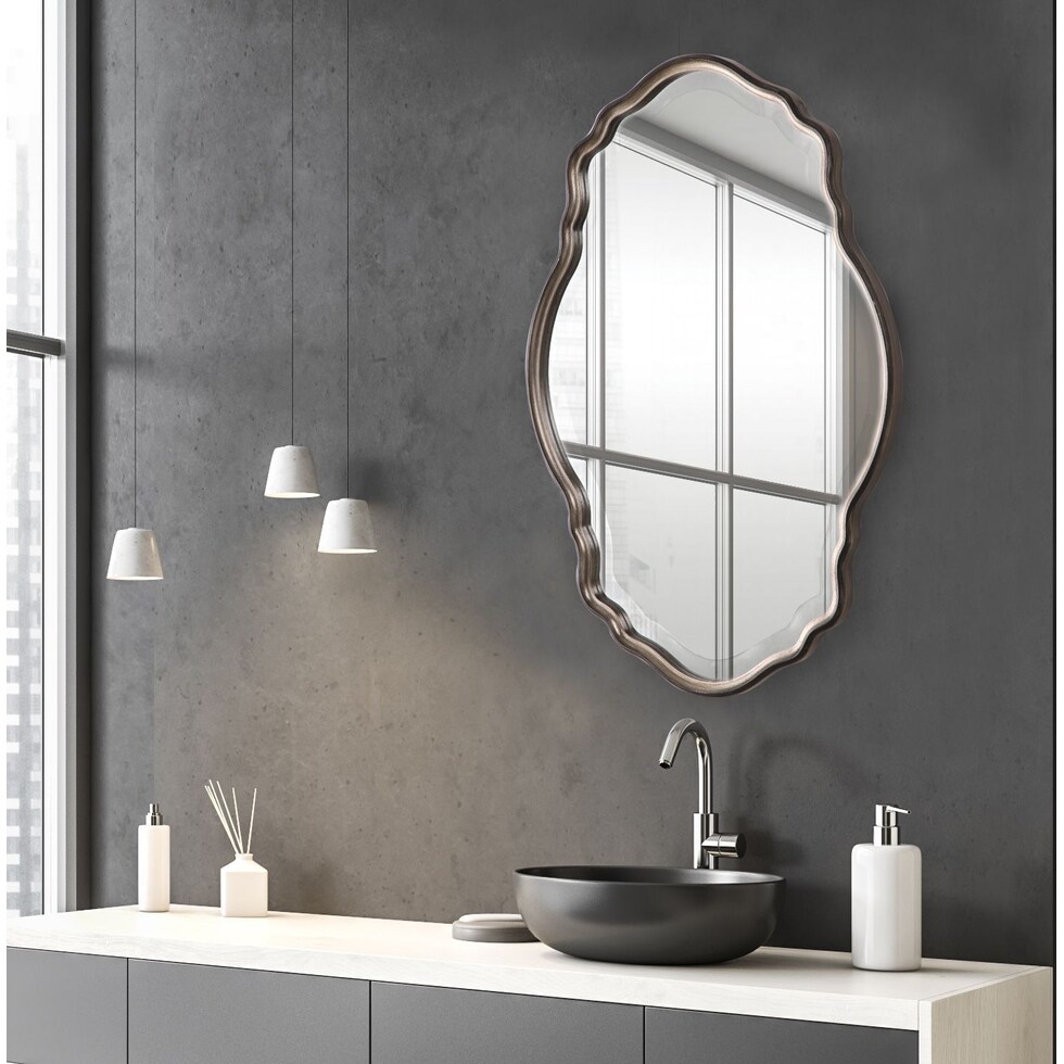 cabrini dark brown mirror   