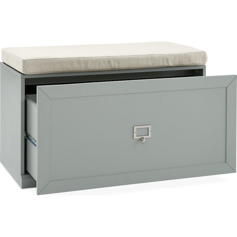 caddie gray entryway bench   