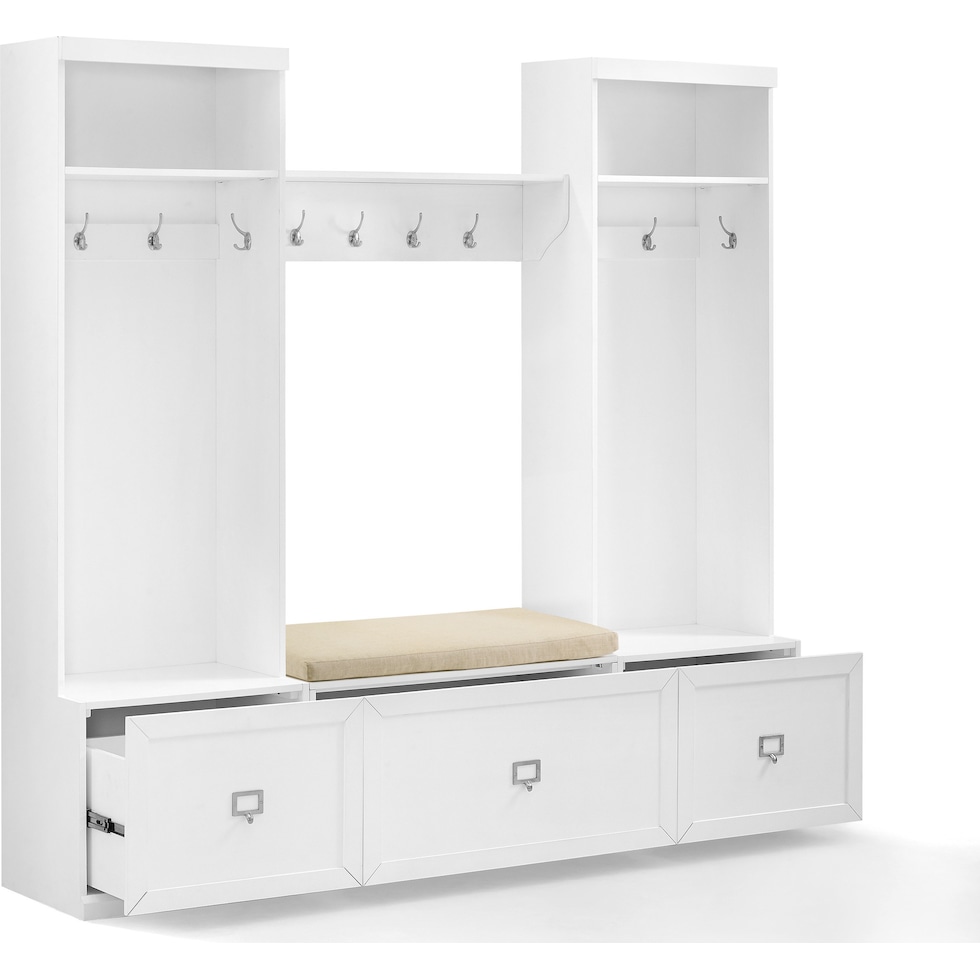 caddie white bench   