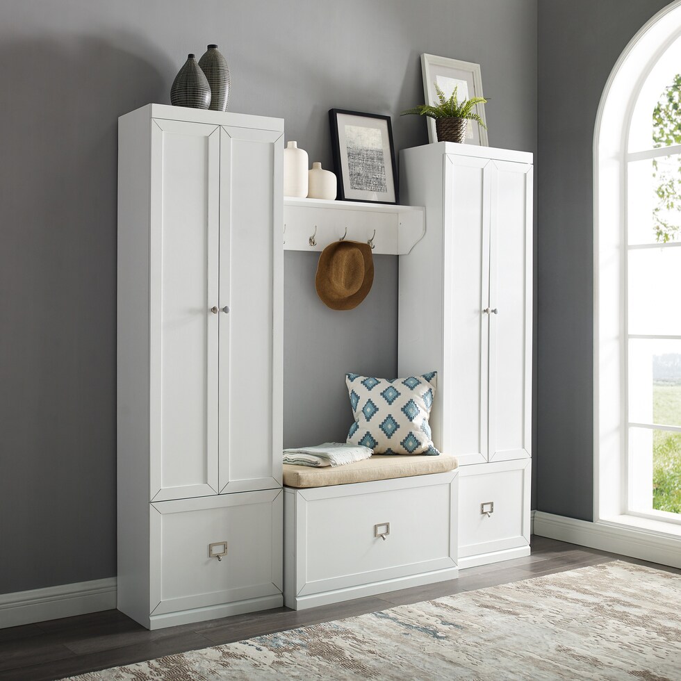 caddie white bench   